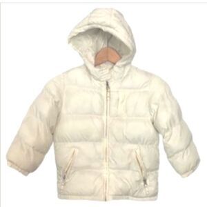 THE CHILDREN’S PLACE Little Girls Hooded Fleece Lined White Winter Puffer Coat 4